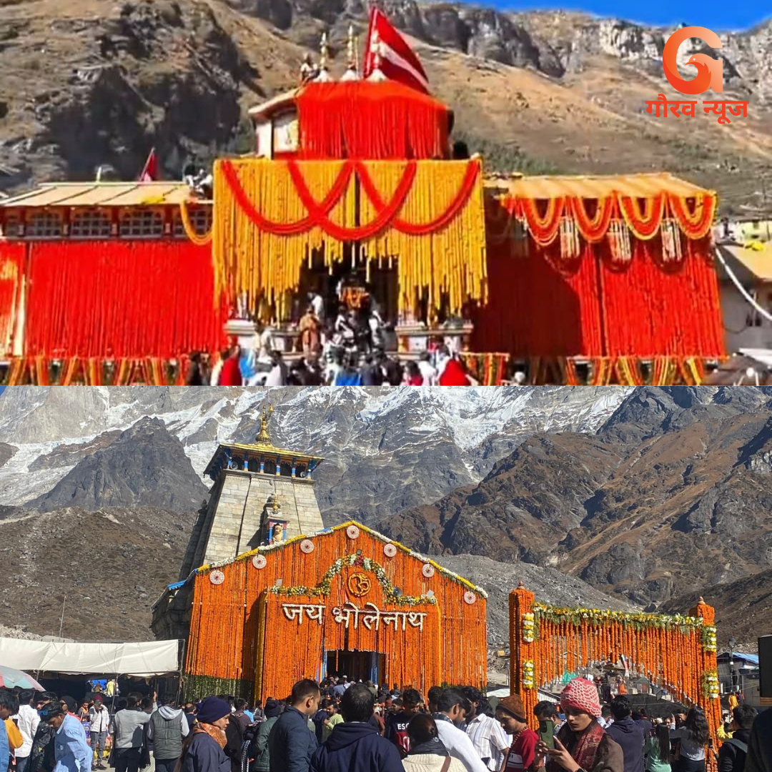 Kedarnath Temple Decorated with Flowers for Diwali and Winter Closure