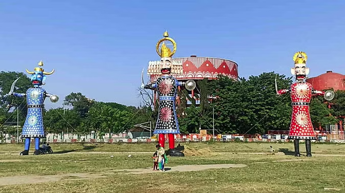 In Dehradun, the Ravan effigy shrinks to 55 feet while Lanka grows bigger for this year's Dussehra celebrations at Parade Ground.