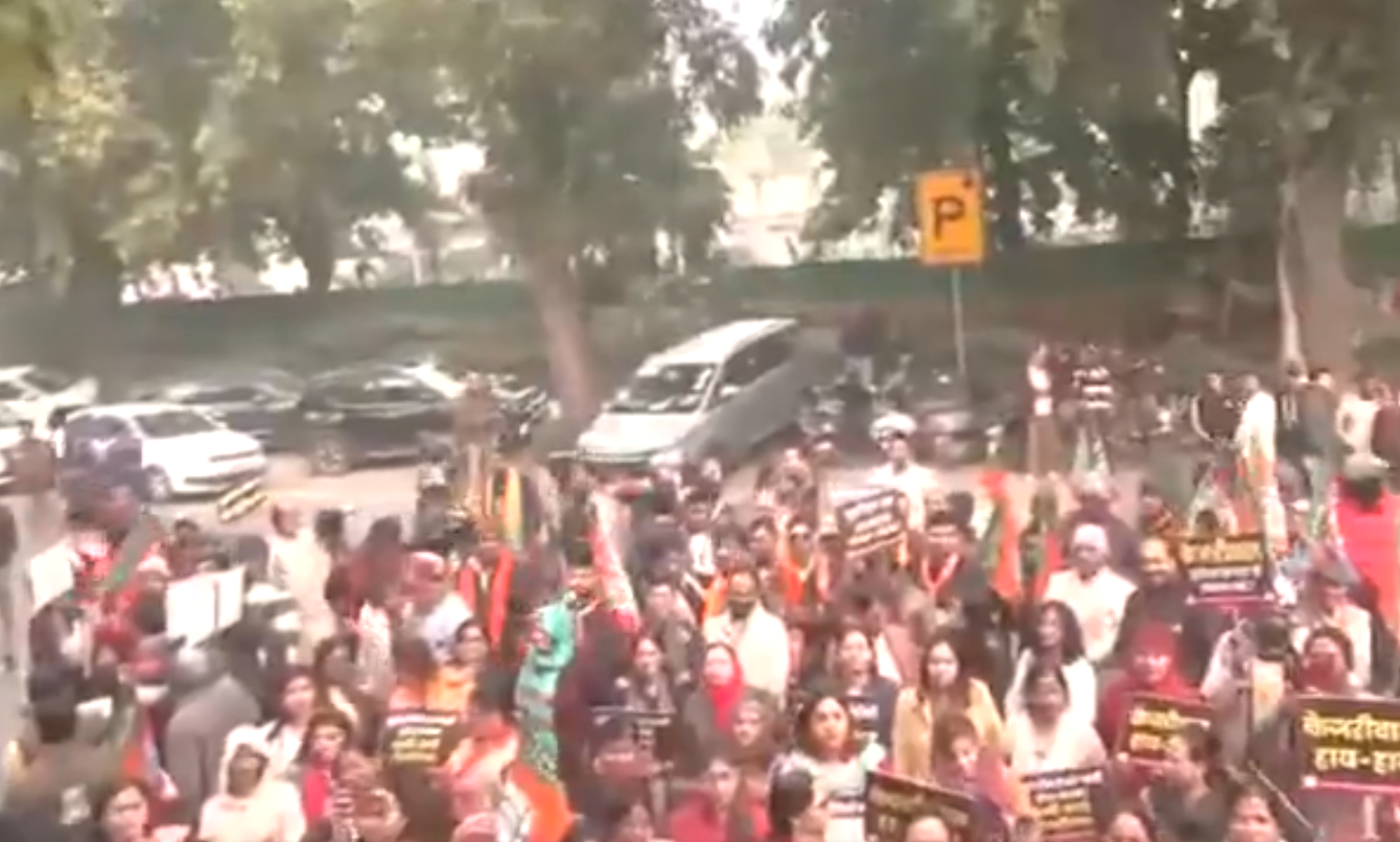 Delhi 2025 elections: BJP Protests Against Kejriwal’s Statement