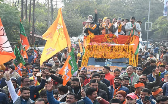 CM Dhami’s Roadshow Draws Massive Crowd; BJP Confident for January 25 Win in Haldwani