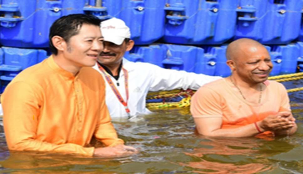 Bhutan King Takes Holy Dip at Sangam During Maha Kumbh