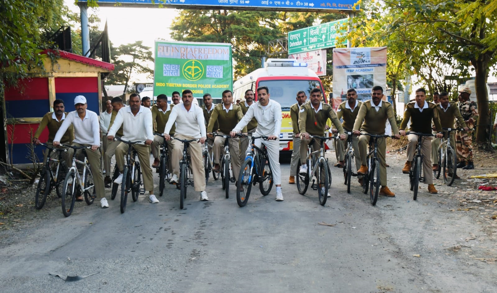 ITBP Academy takes out bicycle rally to generate health awareness
