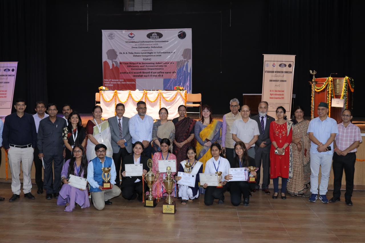 Doon University and Law College Share Top Honors at Dr. R.S. Tolia RTI Debate Competition