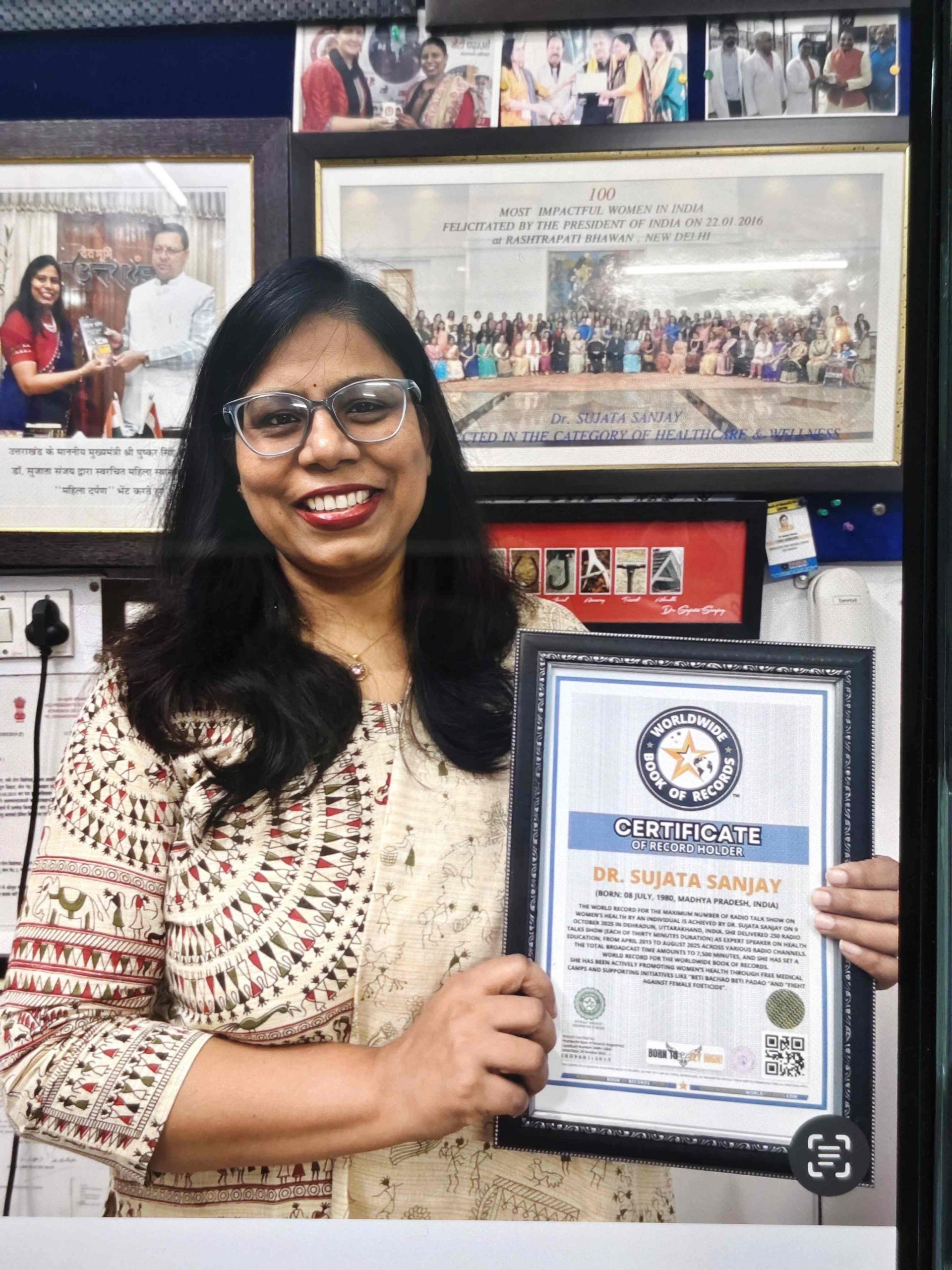 Dr Sujata Sanjay’s name enters World Wide Book of Records for over 250 Radio Talk Shows