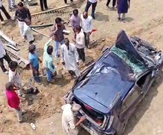 car-falls-off-solani-bridge-in-haridwar-five-injured-in-accident